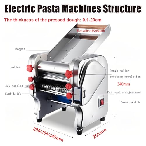 Electric Automatic Pasta Maker with Dumpling Wrapper & Dough Roller