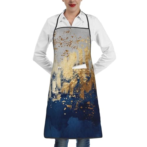 Women Men Bib Aprons Chef Cooking Aprons with Pockets for Kitchen Cooking BBQ Baking Grilling
