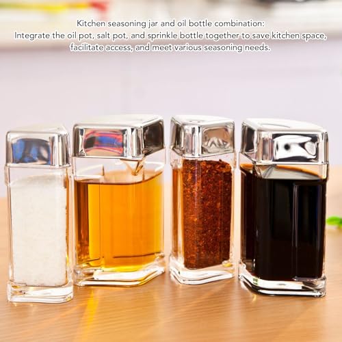 Oil and Vinegar Dispenser Set for Kitchen Set of 4 Bottles