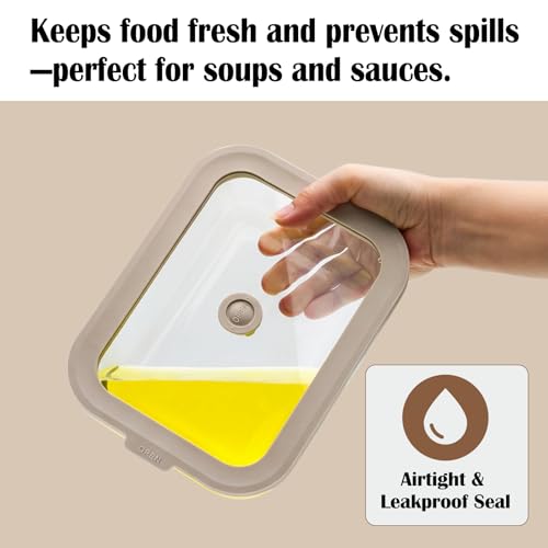 35 oz Glass Food Storage Containers with Glass Lids (35oz)