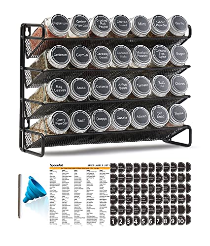 Spice Rack Organizer with Spice Jars