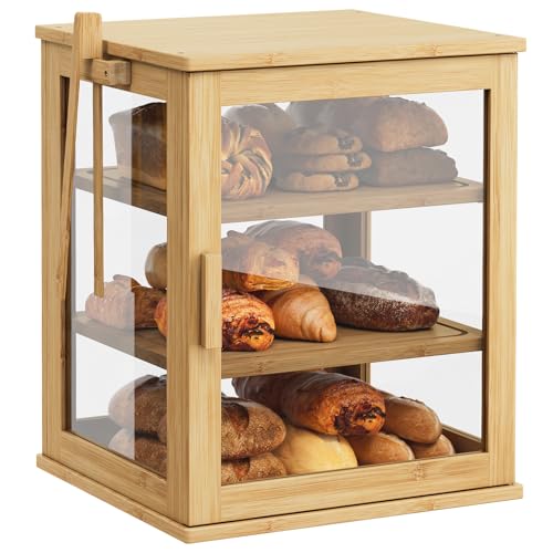 Bread Box for Kitchen Countertop (Natural / Extra Large)