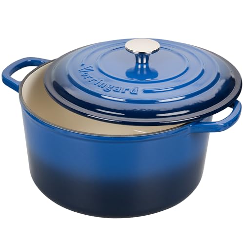 Enameled Cast Iron Dutch Oven Pot with Lid (4.5 QT / Blue)
