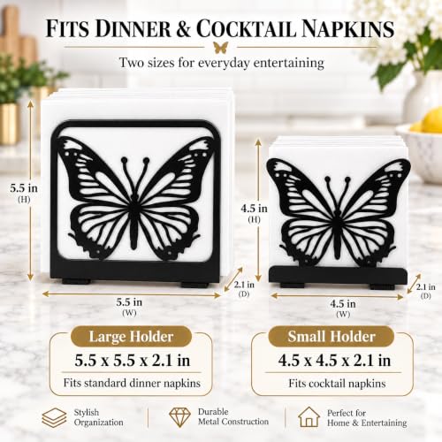 Parent 2 Pack Napkin Holder for table for everyday and beverage napkins