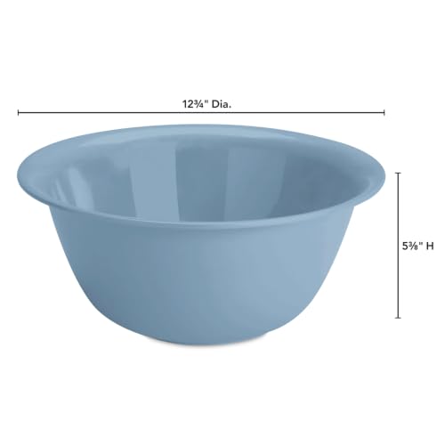 24 Pack Plastic 6 Quart Bowl for Serving & Food Prep