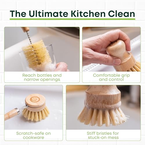 Bamboo Dish Brush Set