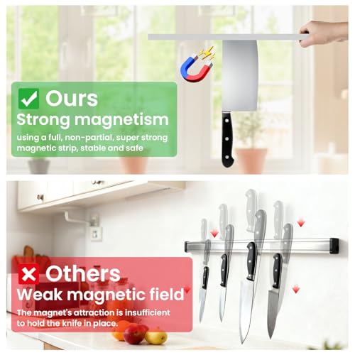 12 Inch Magnetic Knife Strips (12 Inch / Silver)