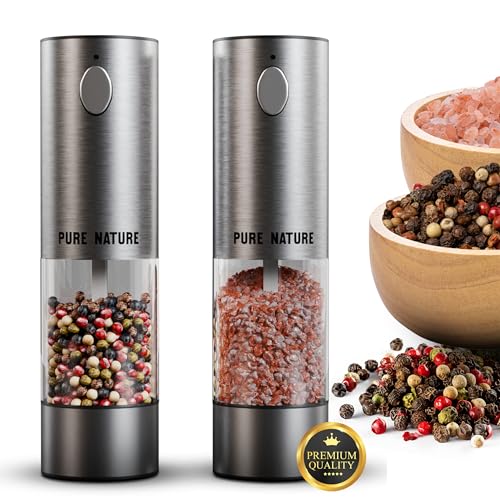 Electric Rechargeable Salt and Pepper Grinder Set