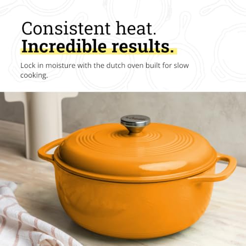 Essential Enamel Cast Iron Dutch Oven (Apricot)