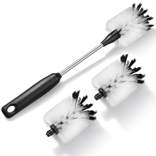 Water Bottle Cleaning Brush with 2 Replaceable Heads