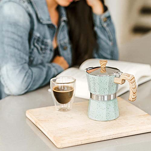 Milano Stovetop Espresso Maker Moka Pot 9 espresso Cup 15.2oz Mint (9 espresso cups / Mint)