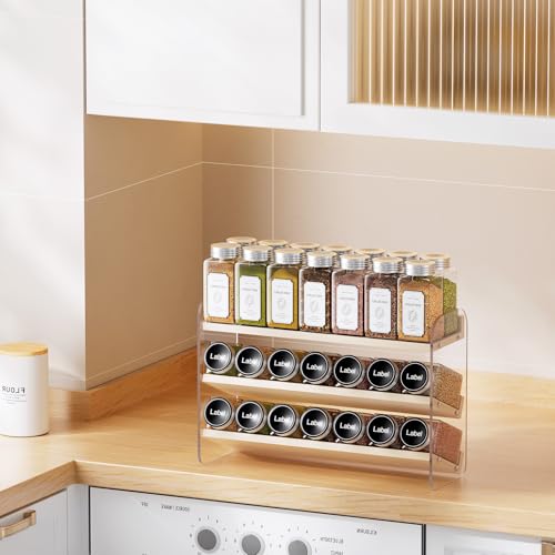 Wooden Spice Rack Organizer for Cabinet