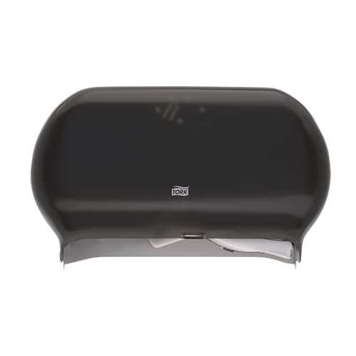 Twin Jumbo Toilet Paper Roll Dispenser Smoke T22