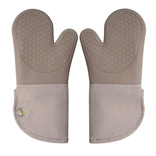 Pot Holders Set of 3 Non Slip Silicone Kitchen Lines Heat Resistant 500℉ Kitchen Gloves BBQ Cooking Baking Cooking Barbecue Microwave Machine Washable…