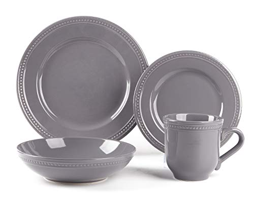 HomeVSS Piece Pearl Dots Stoneware Dinnerware Set