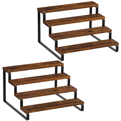 Spice Rack Cabinet Organizer Shelf Wooden Spice Rack for Countertop Kitchen Counter Storage Shelves Cupcake Stand Holder Display Stand