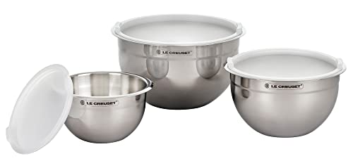 Stainless Steel Nested Mixing Bowls with Plastic Lids (Mixing Bowls with Plastic Lids)