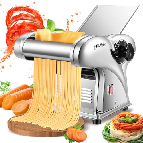 Electric Pasta Maker Noodle Machine (2.5mm Round+4mm Flat+9mm Wide Noodle)