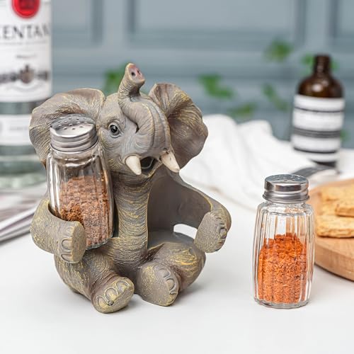 Farmhouse Salt And Pepper Shakers Set with Glass Spice Jars