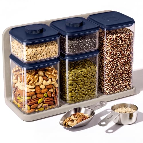 Glass Airtight Food Storage Containers with Pop Lids