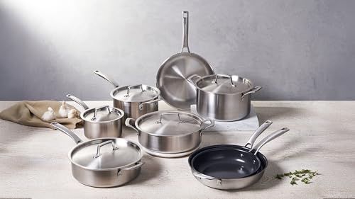 Essential Stainless Steel 13 Piece Cookware Set (13 Piece)