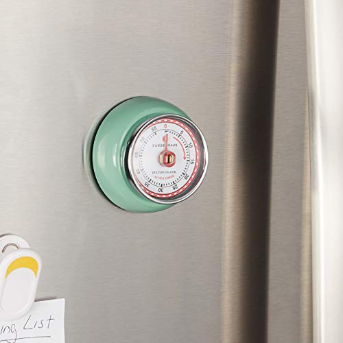 Magnetic Retro Kitchen Timer (Mint Green / 2.75 inch)