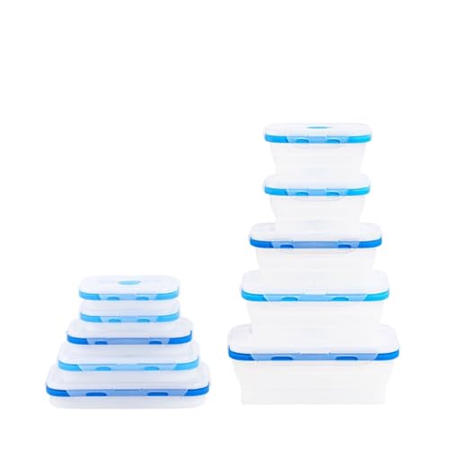 Collapsible Food Storage Containers with Lids