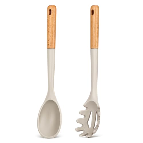 Silicone Pasta Fork&Cooking Spoon Set