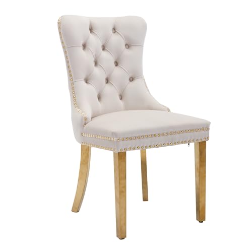 Velvet Upholstered Dining Chairs Set
