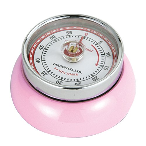 Magnetic Retro Kitchen Timer (Pink / 2.75 inch)