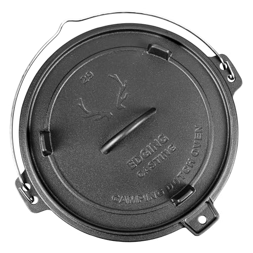 Pre Seasoned Cast Iron Camping Dutch Ovens (8QT)