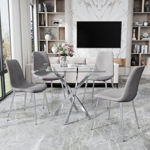Glass Dining Table Set 666