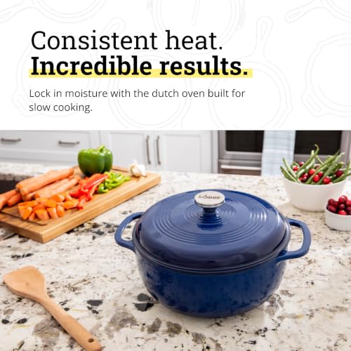 Essential Enamel Cast Iron Dutch Oven (Indigo)