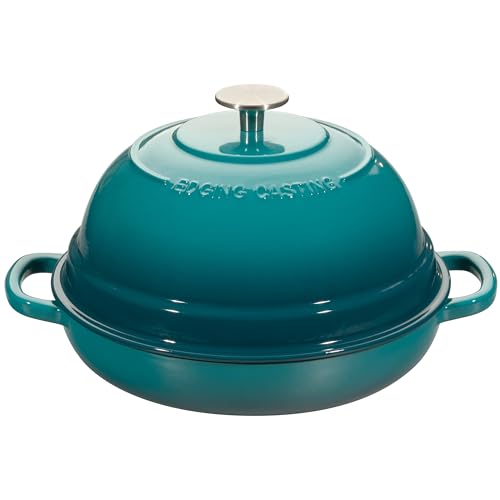 Enameled Cast Iron Dutch Oven Pot with Lid (Darkcyan)