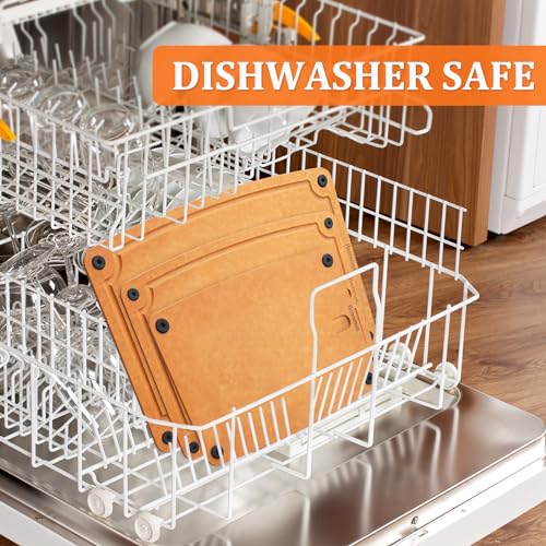 Cutting Boards for Kitchen Dishwasher Safe Eco (2 Pack: Large + Small)