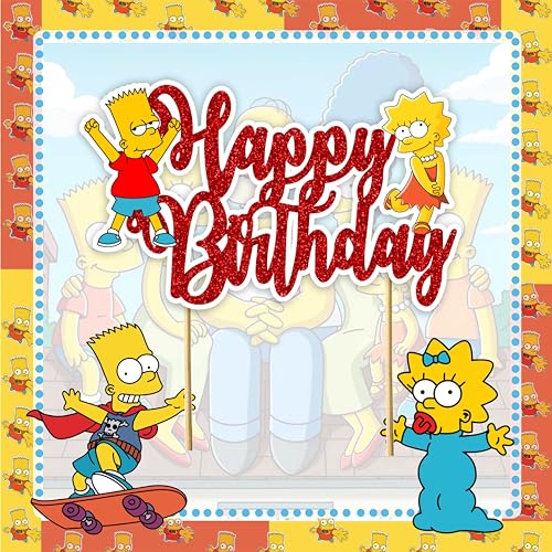 Happy birthday cake topper set