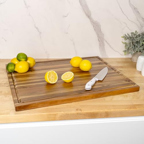 Eldridge Extra Large 24" x 18" Acacia Cutting Board (Natural / 24"L x 18"W)