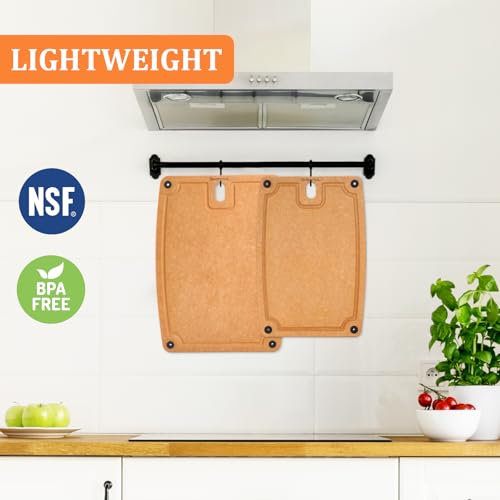 Cutting Boards for Kitchen Dishwasher (2 Pack: Large + Medium)