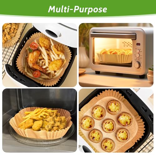 Unbleached Heavy Duty Air Fryer Paper Liners Disposable