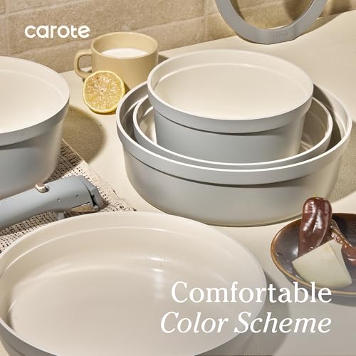 Ceramic Cookware Set with Detachable Handles
