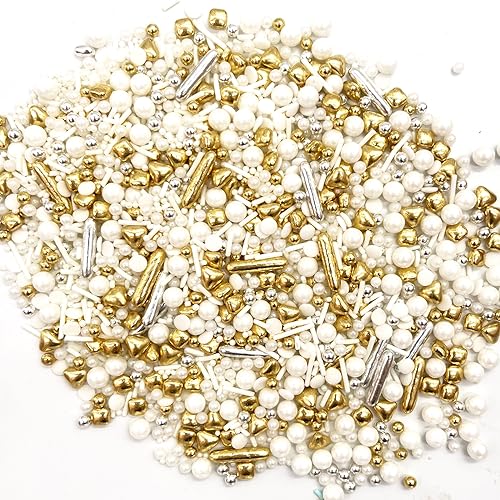 Sprinkles Pearl Sugar Candy Mix Size Baking Cake Decorations Cupcake Toppers Celebrations Shaker Jar Wedding Shower Party