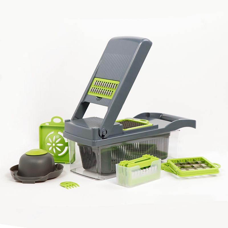 16 IN 1 VEGETABLE CHOPPER AND SLICER WITH CONTAINER