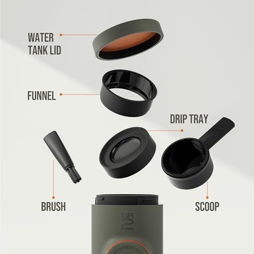 Minipresso GR2 Portable Coffee Maker For Ground Coffee (Olive Grey)