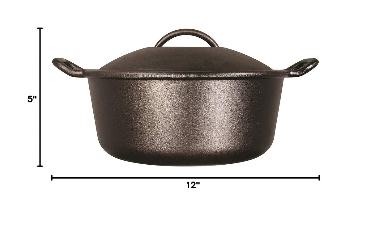 BOLD Pre Seasoned Cast Iron Dutch Oven with Lid (7 QT Dutch Oven)