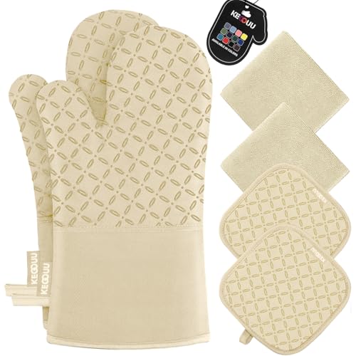 Oven Mitts and Pot Holders 6pcs Set
