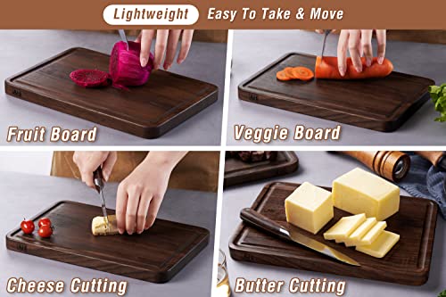Extra Large Walnut Wood Cutting Board for Kitchen