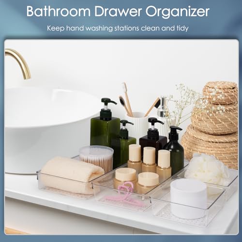 Clear Plastic Drawer Organizer Set