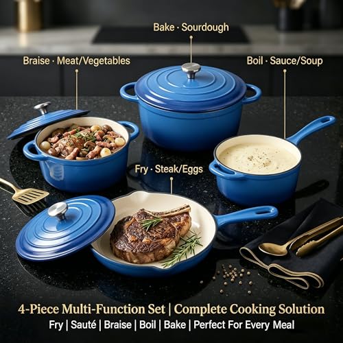 Enameled Cast Iron Cookware Set