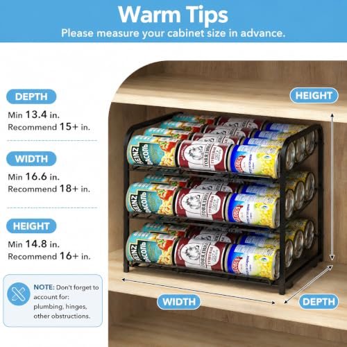 3 Tier Stackable Can Rack Organizer