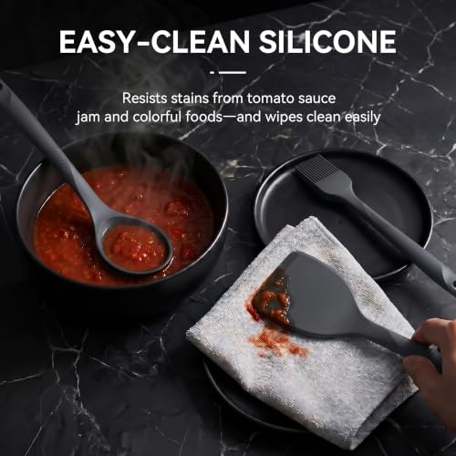 Silicone Cooking Utensils Set (Gray)